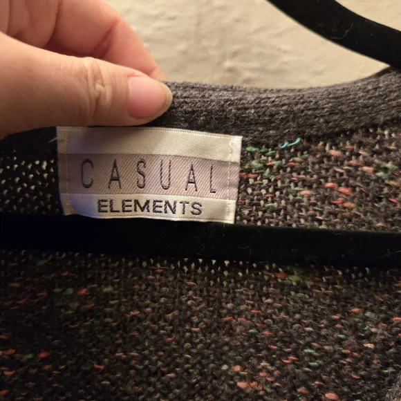 Vintage 90s Chunky Knit Button Front Sweater Vest Oversized - Picture 5 of 7